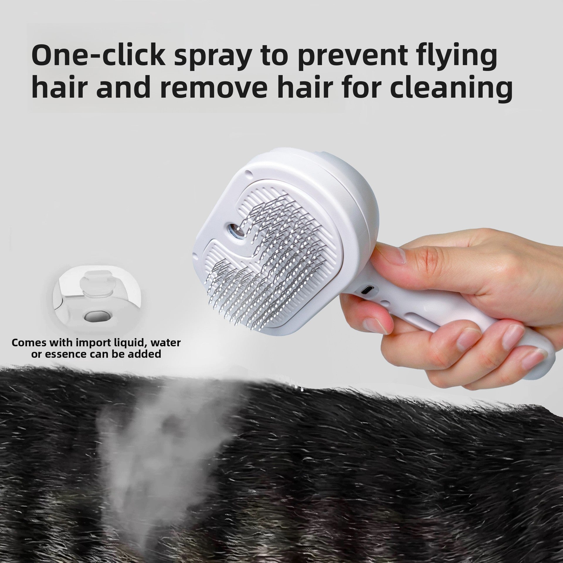 Pet Grooming Spray Comb with Detangling Function