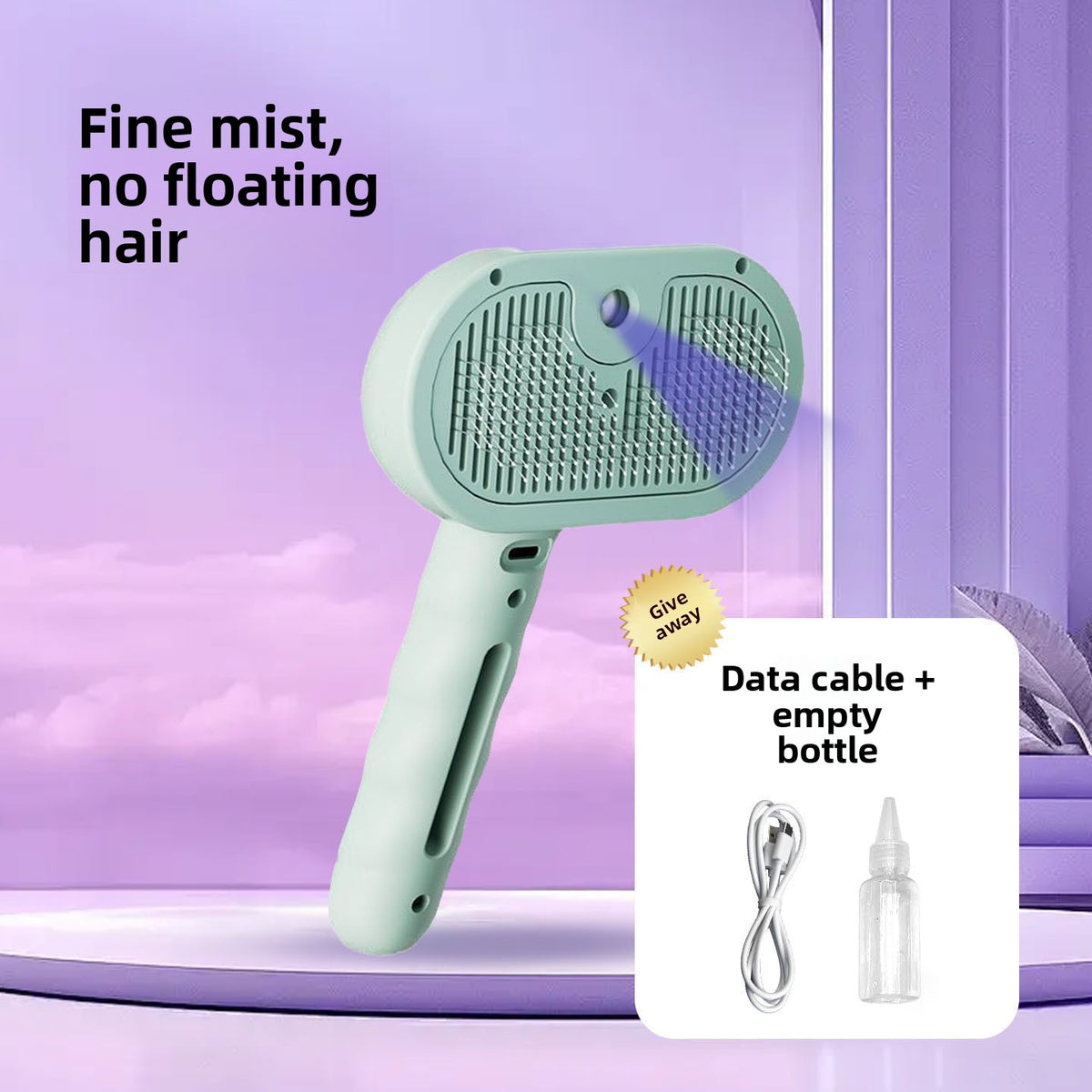 Pet Grooming Spray Comb with Detangling Function