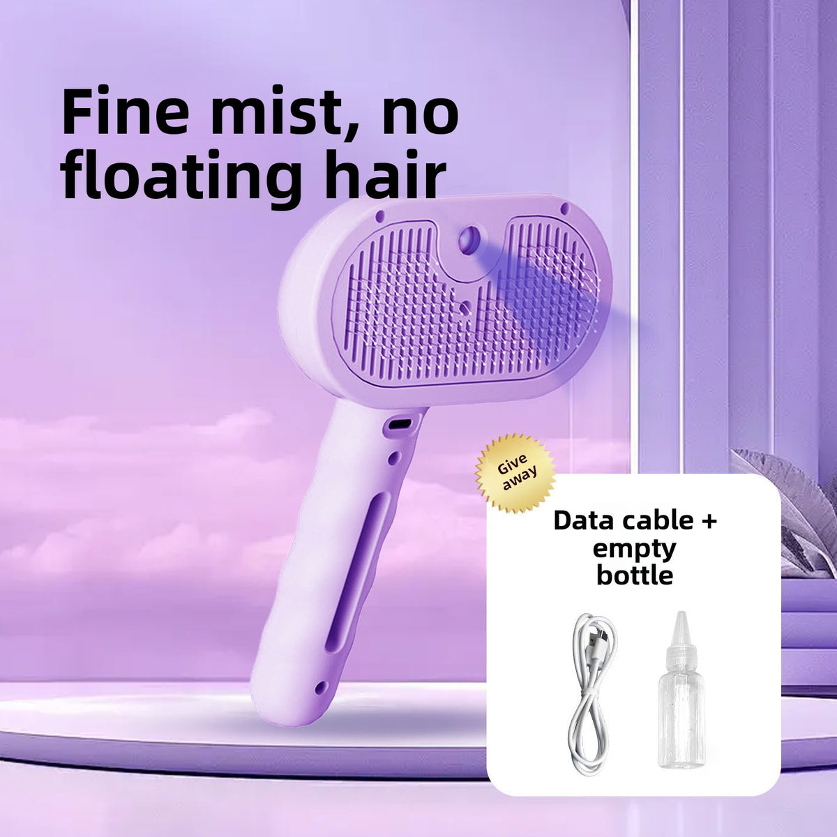 Pet Grooming Spray Comb with Detangling Function