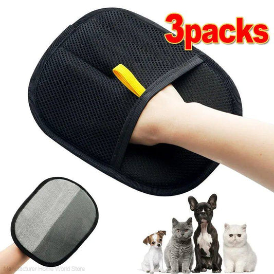 Pet hair cleaning gloves