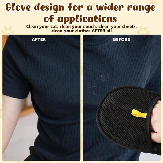 Pet hair cleaning gloves
