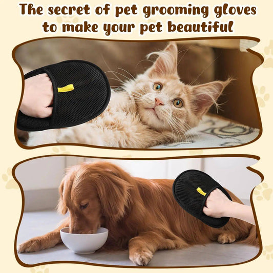 Pet hair cleaning gloves