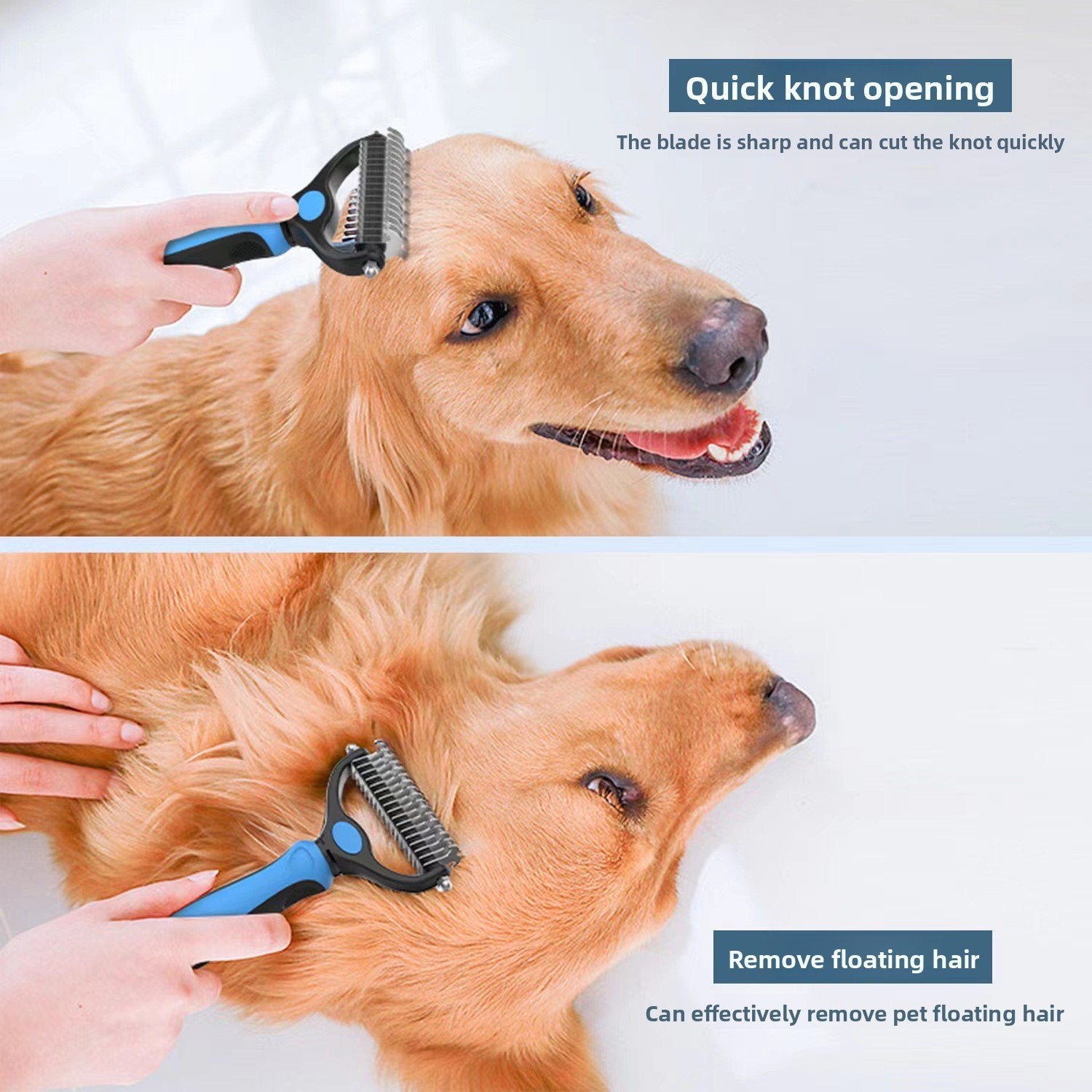 Pet hair combs clean hair combs