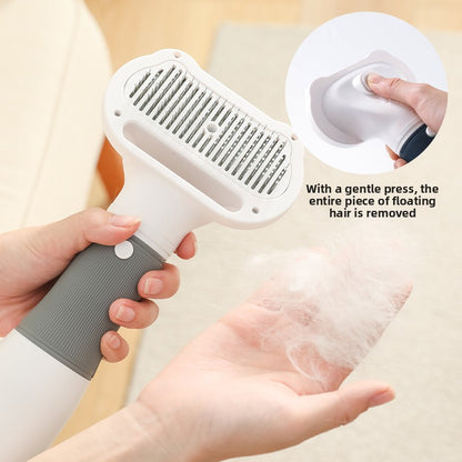 Pet Hair Drying and Grooming Tool: Combined Hair Dryer and Deshedding Brush for Dogs