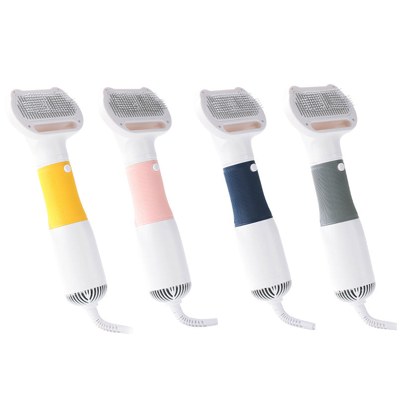 Pet Hair Drying and Grooming Tool: Combined Hair Dryer and Deshedding Brush for Dogs