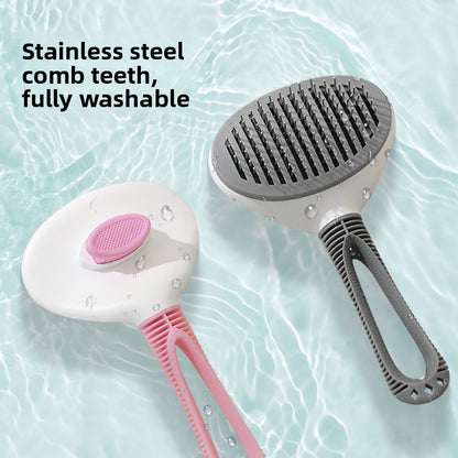 Pet Hair Removal Comb with Automatic Cleaning
