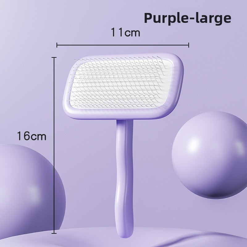 Pet Hair Removal Comb with Automatic Cleaning