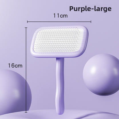 Pet Hair Removal Comb with Automatic Cleaning