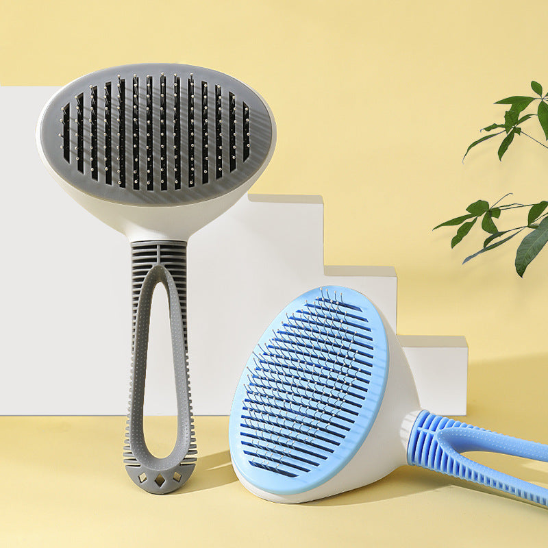 Pet Hair Removal Comb with Automatic Cleaning