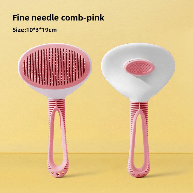 Pet Hair Removal Comb with Automatic Cleaning