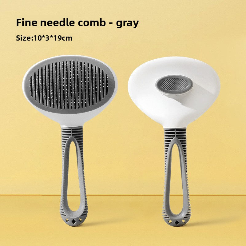 Pet Hair Removal Comb with Automatic Cleaning
