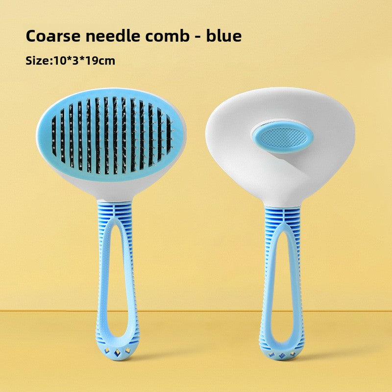 Pet Hair Removal Comb with Automatic Cleaning