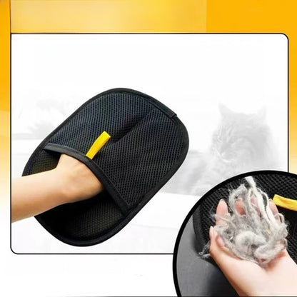 Pet Hair Removal Gloves Dual Sided Grooming Tool