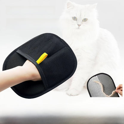 Pet Hair Removal Gloves Dual Sided Grooming Tool