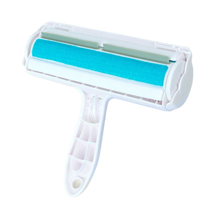 Pet hair removal roller brush suction tool