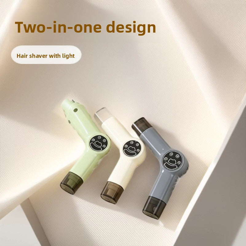 Pet Hair Trimmer and Nail Grinder 2-in-1 with Light