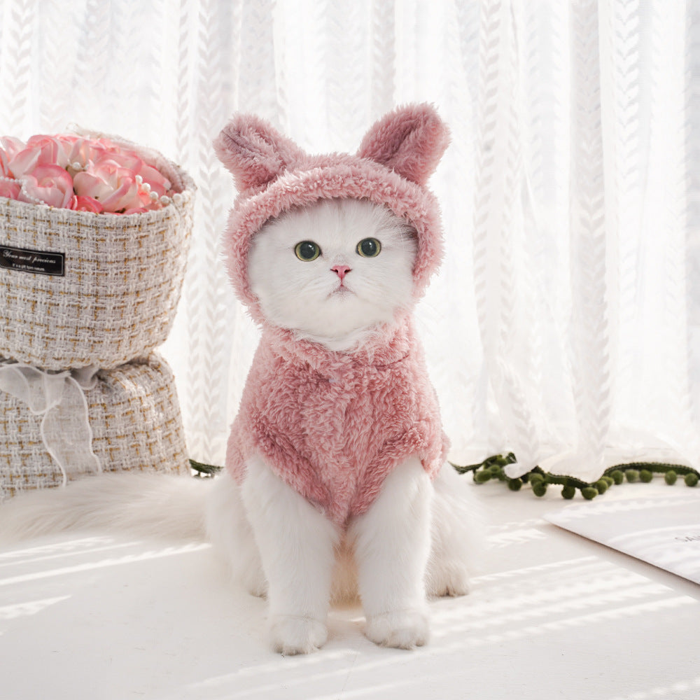 Pet Hooded Clothing with Rabbit Ears