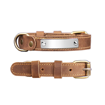 Pet leather collar