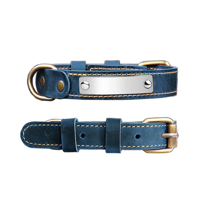 Pet leather collar