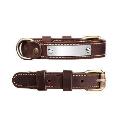 Pet leather collar