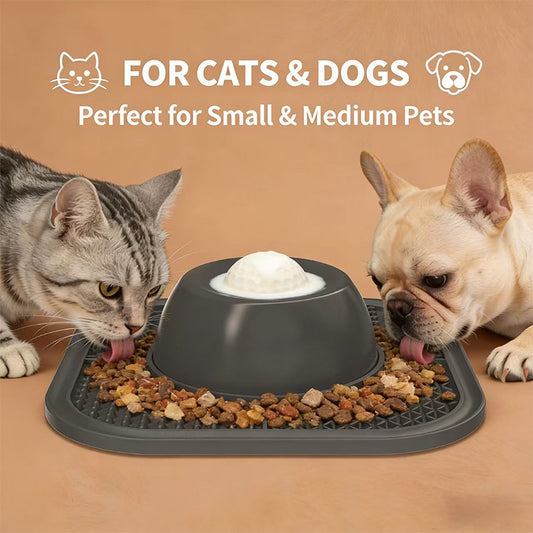 Pet Licking Bowl, Silicone Anti-Choking Slow-Feeding Bowl