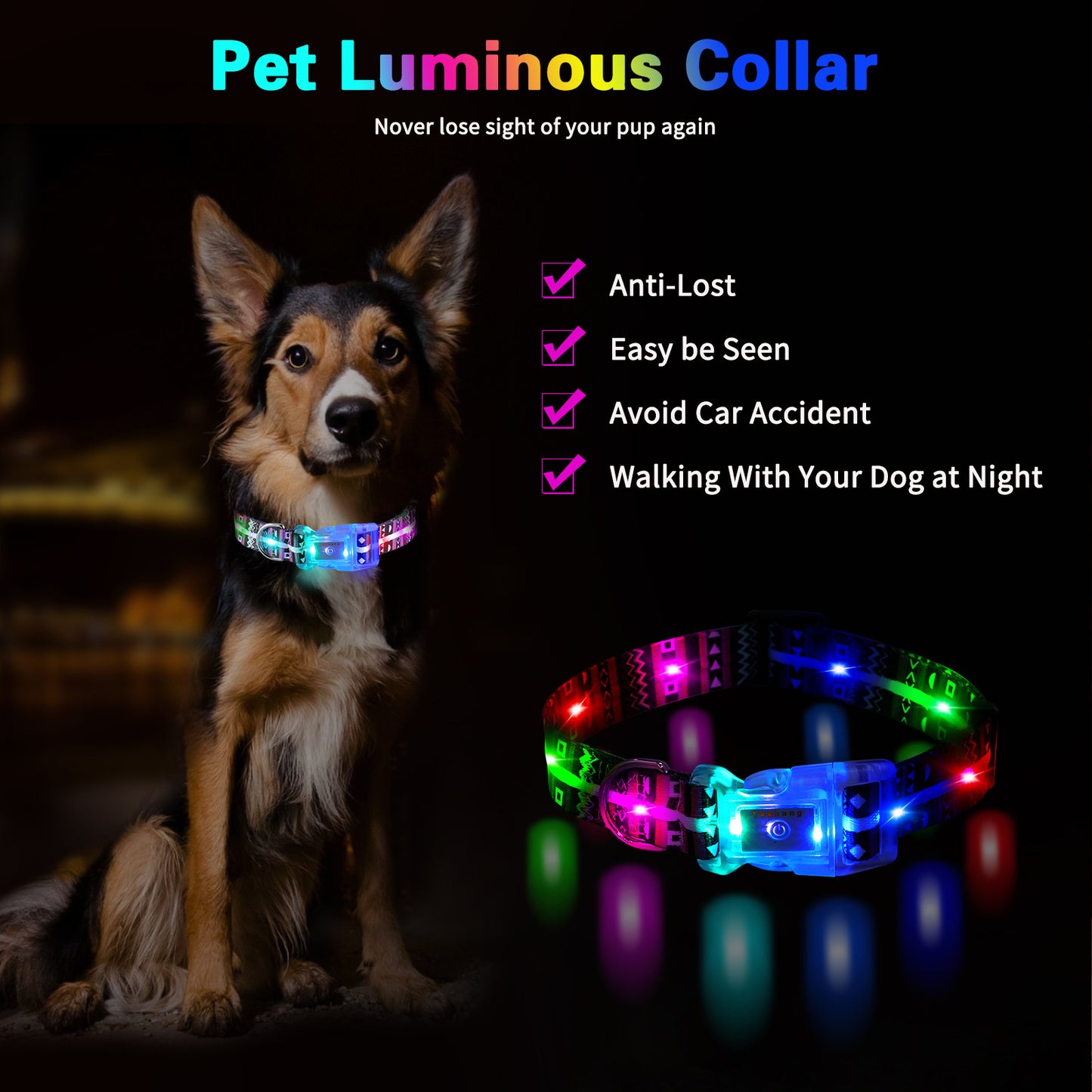 Pet luminous collar