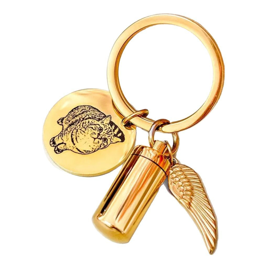 Pet Memorial Keychain with Engraving Option