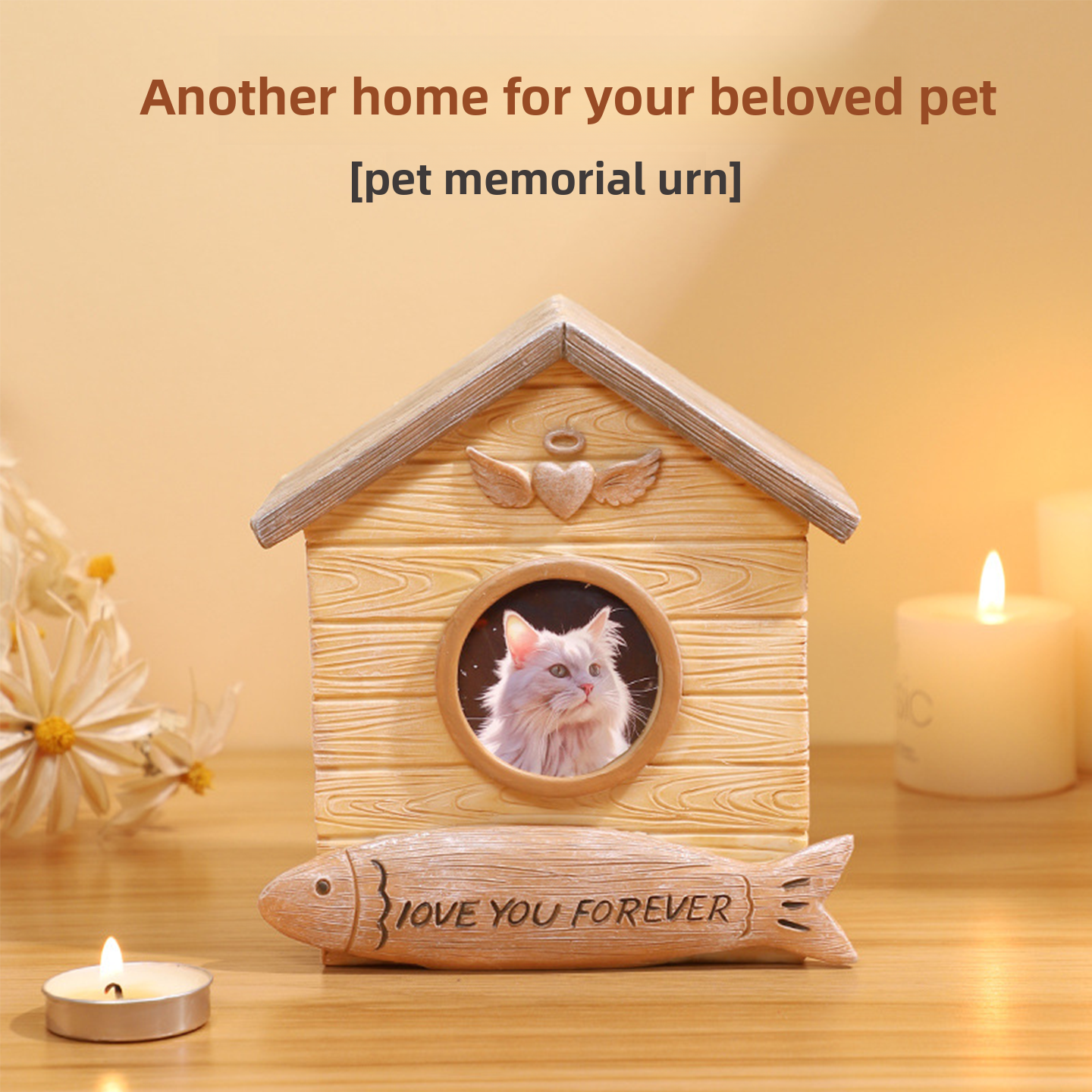 Pet Memorial Urn with Photo Frame