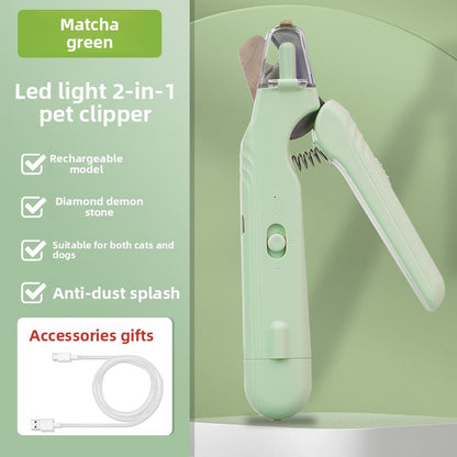 Pet nail clipper with LED light