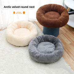 Gray arctic velvet round nest