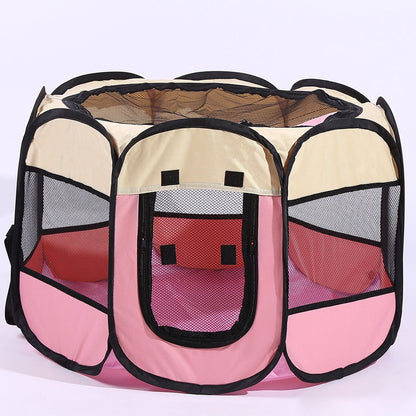 Pet octagonal cage enclosure cat bed