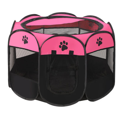 Pet octagonal cage enclosure cat bed