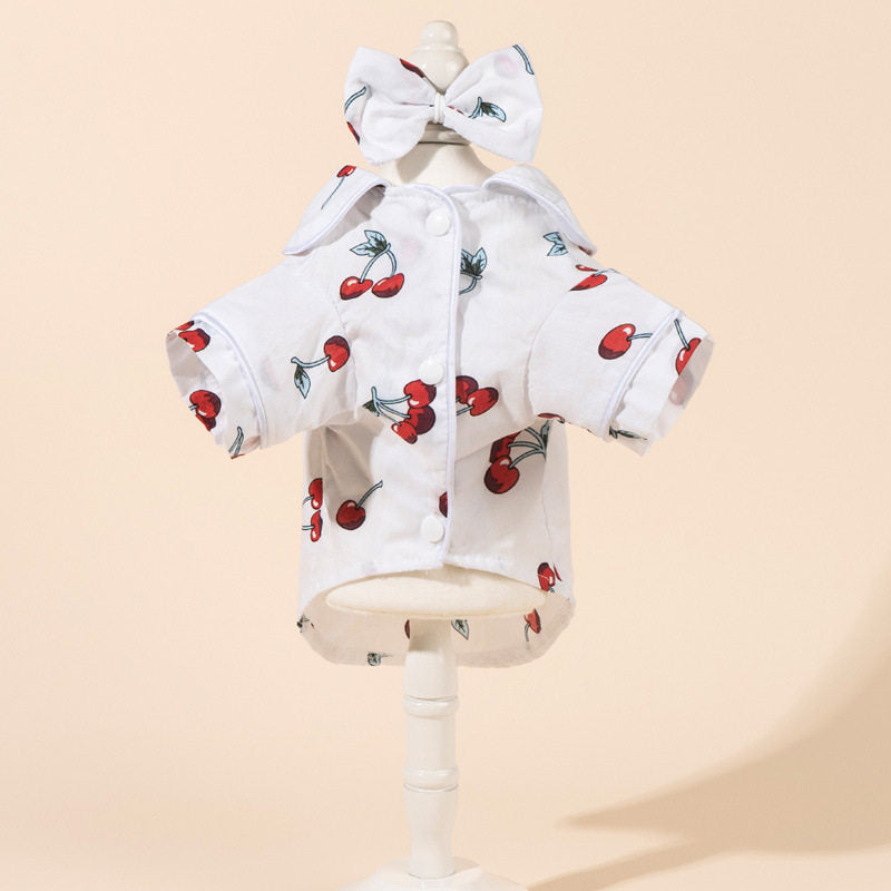 Pet Pajamas with Head Flower