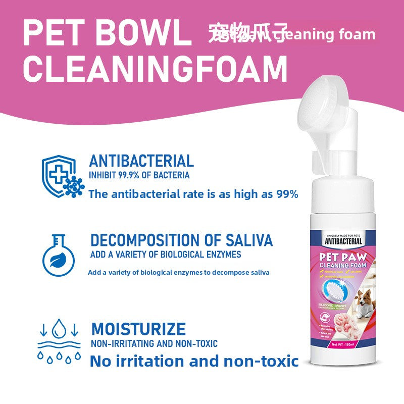 Pet Paw Cleansing Foam 150ml Antibacterial No-Rinse