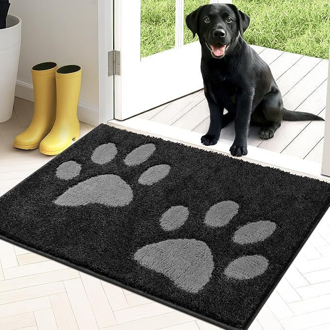 Pet Paw Print Imitation Cashmere Cooling Floor Mat