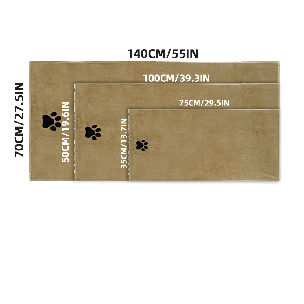 Pet quick-drying absorbent bath towel