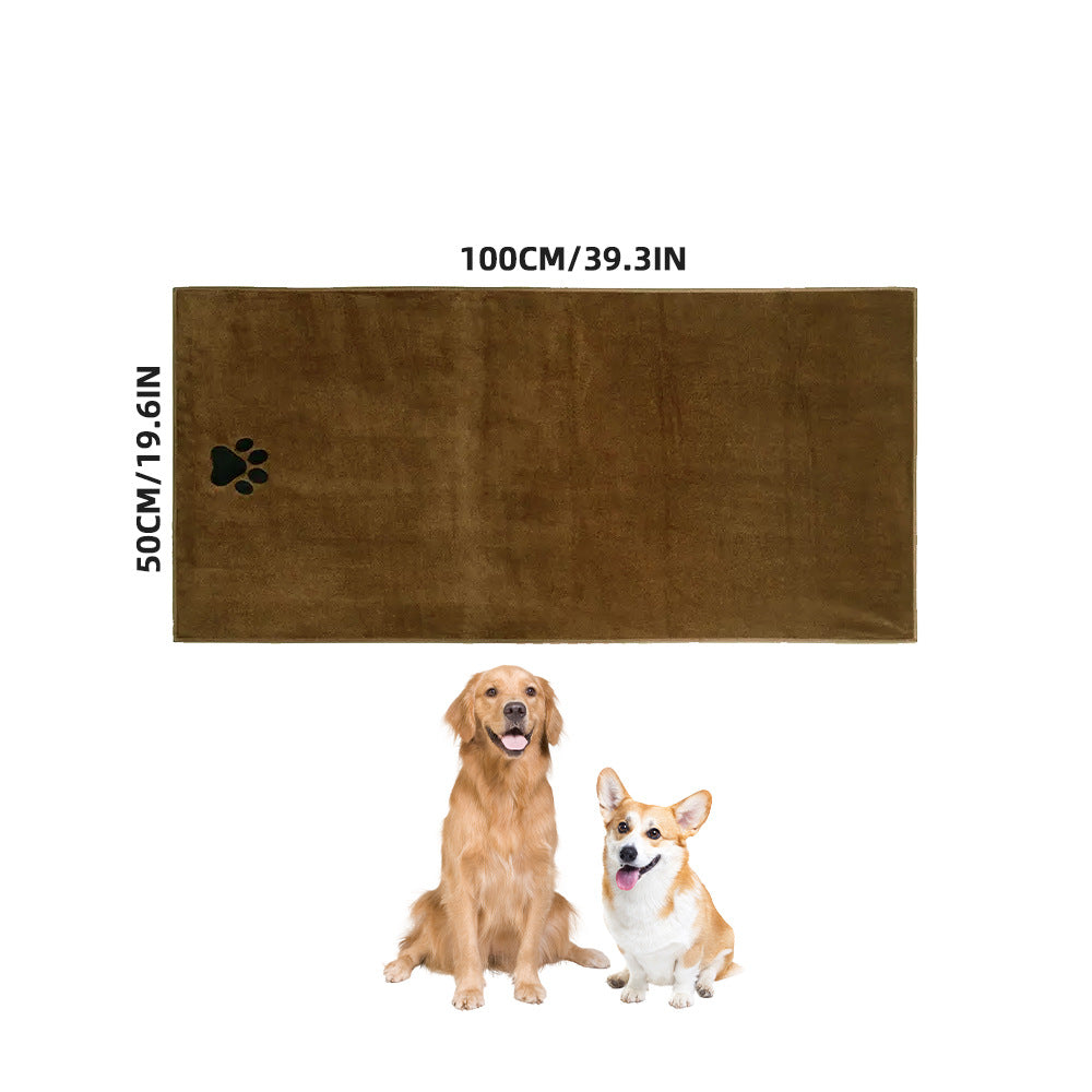 Pet quick-drying absorbent bath towel