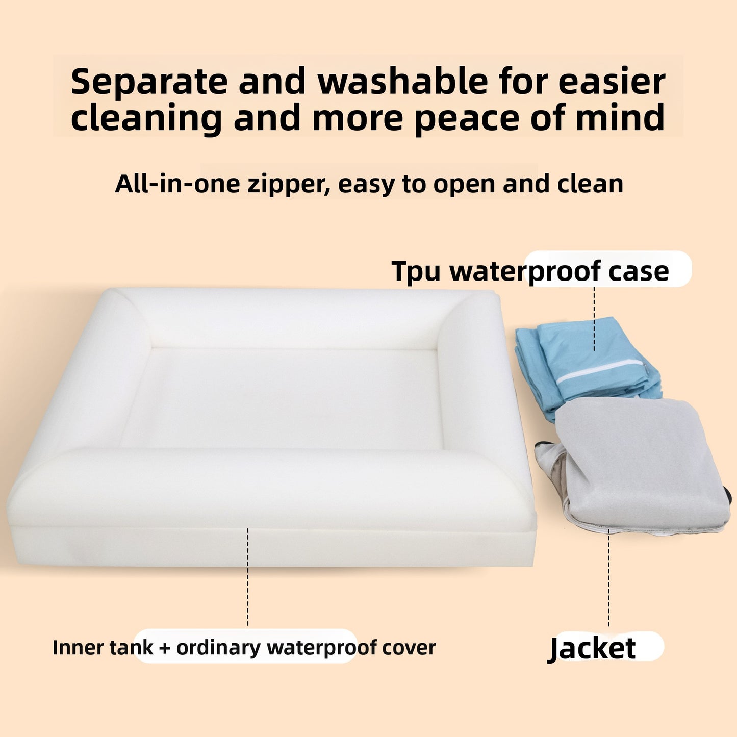 Pet rectangular bed