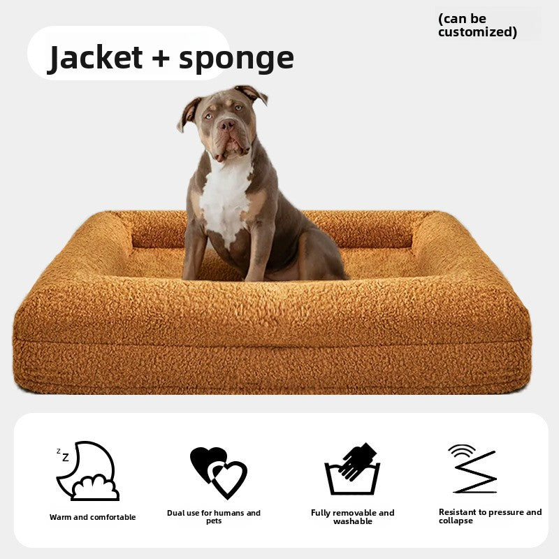 Pet rectangular bed