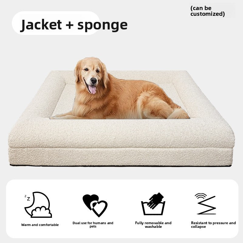 Pet rectangular bed
