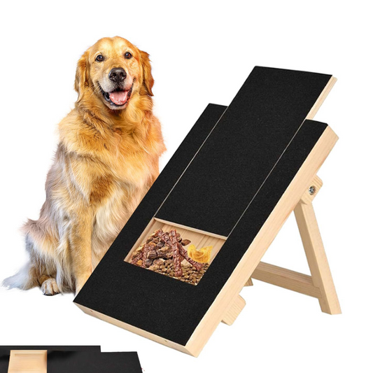 Pet Scratch Board with Pull-out Sandpaper and Food Box
