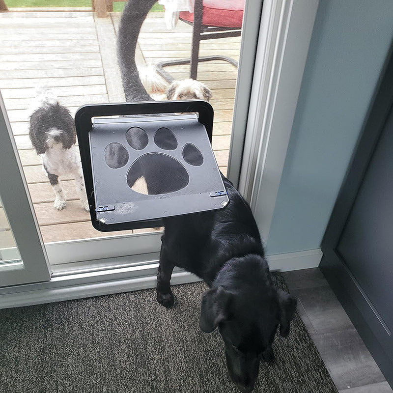 Pet Screen Door with Paw Print Design