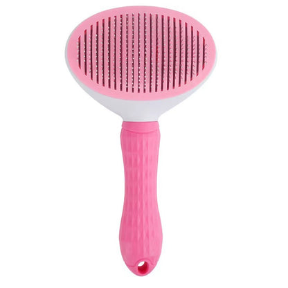 Pet self-cleaning comb