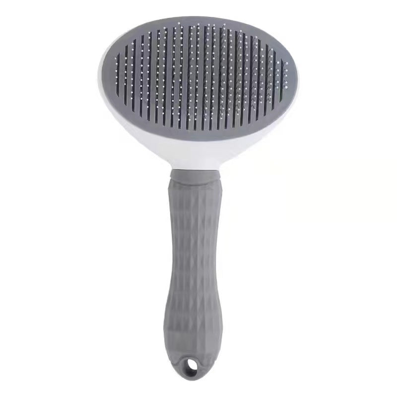 Pet self-cleaning comb