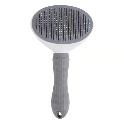 Pet self-cleaning comb