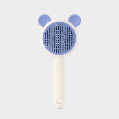 Pet self-cleaning comb