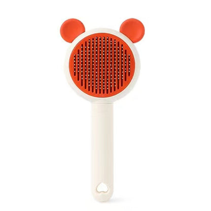 Pet self-cleaning comb