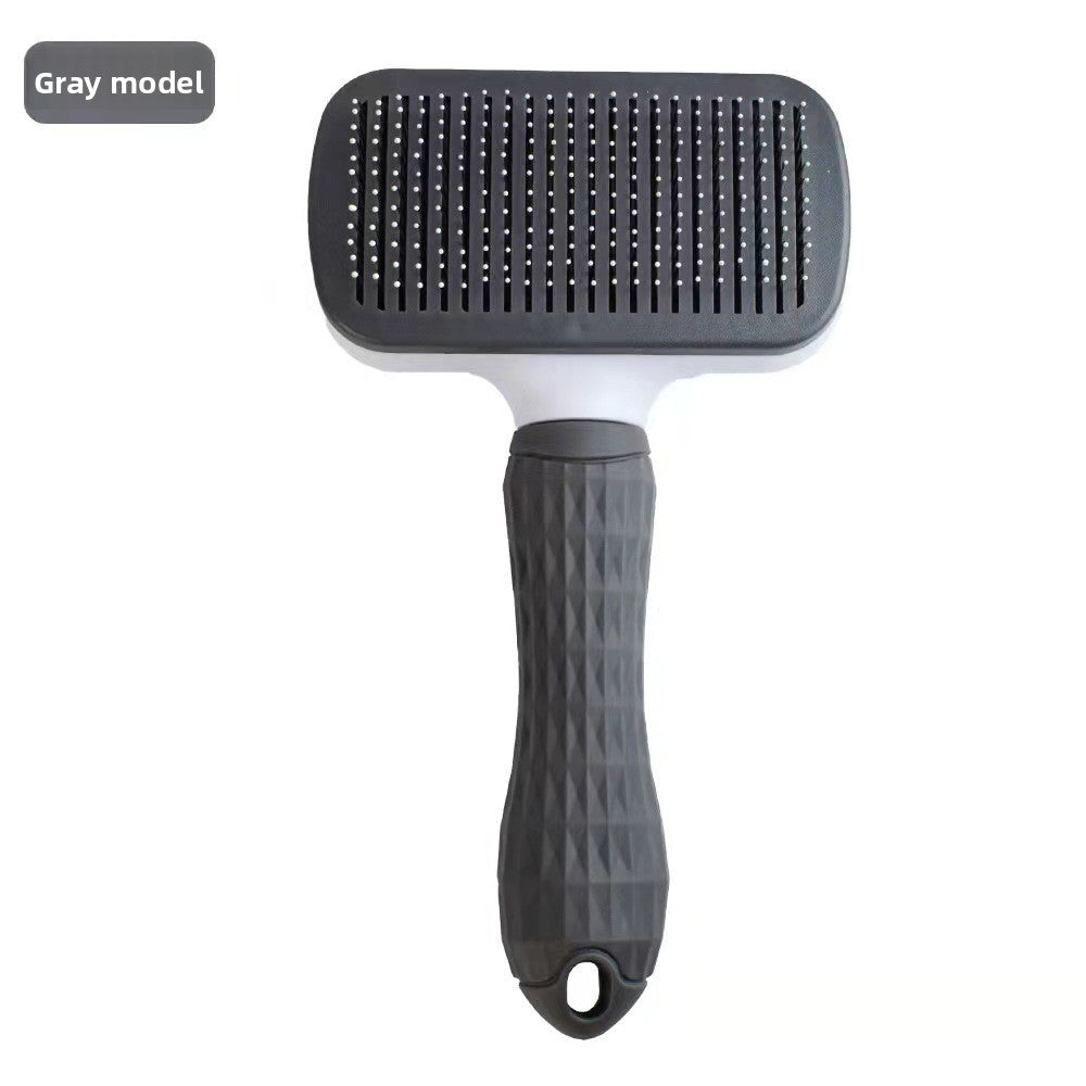 Pet self-cleaning comb