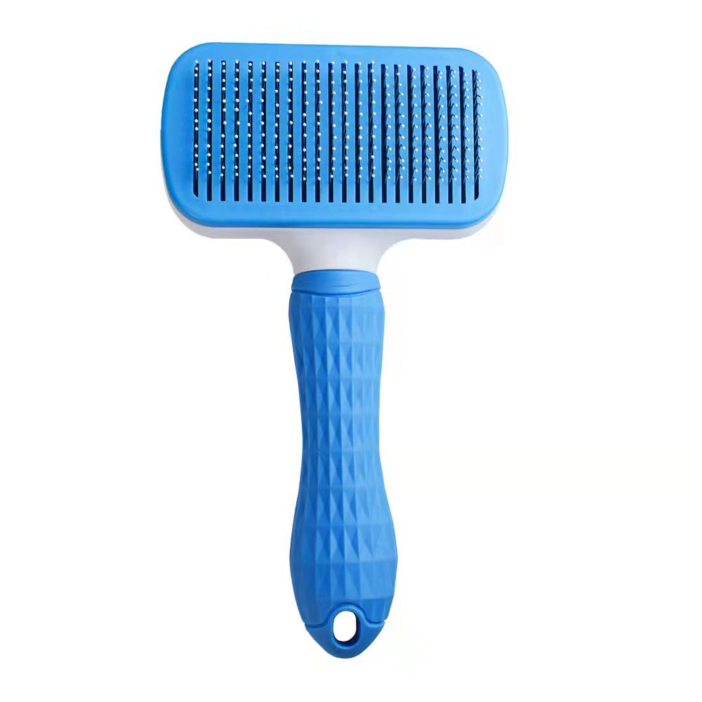 Pet self-cleaning comb