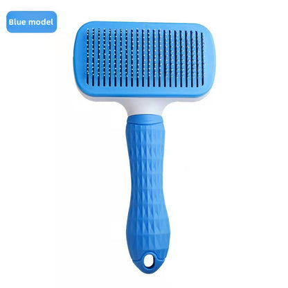 Pet self-cleaning comb